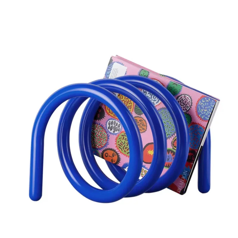 

Modern creative home accessories dopamine furniture spiral bookshelf decoration