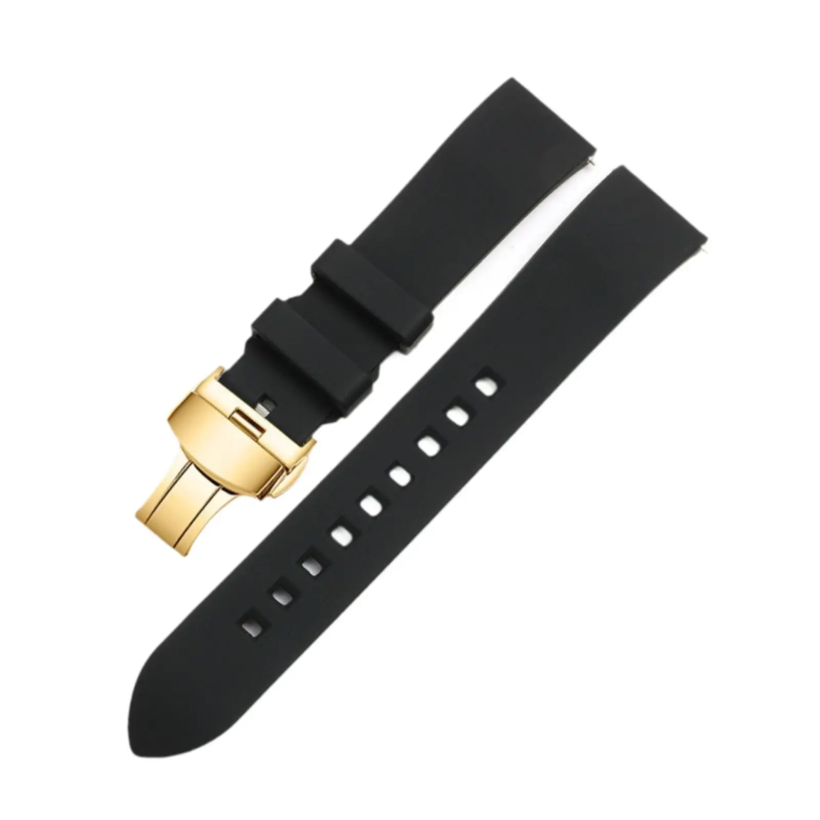 

Adjustable Silicone Watch Band Wrist Strap Butterfly Clasp Quick Release Smartwatch Accessories for Women Outdoors