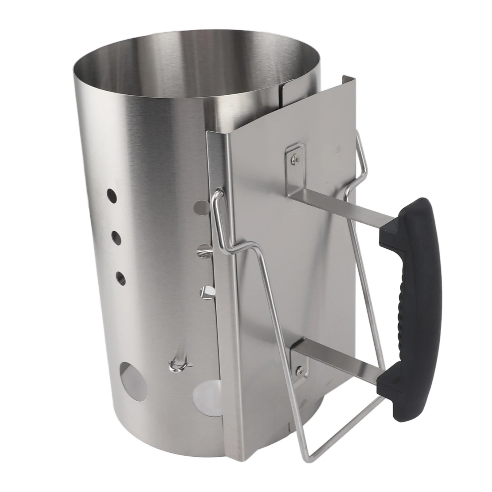 

Chimney Starter Stainless Steel Lightweight Portable Efficient Charcoal Starter Barrel for Outdoor Camping Barbecue Picnic