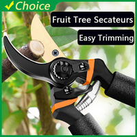 Professional Titanium Bypass Pruning Shears Garden Hand Pruners Lightweight Ergonomic Non-slip Handles SK-5 Steel Durable