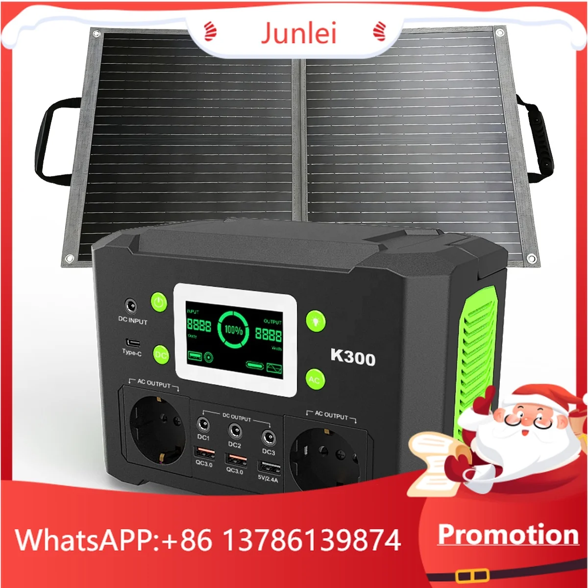【Oferta】Estación de Energía Solar Portátil 300W 600W 1000W 1200W, Panel Solar Plegable 60W 100W 200W, Banco de Energía Solar para Exteriores, Generador Solar