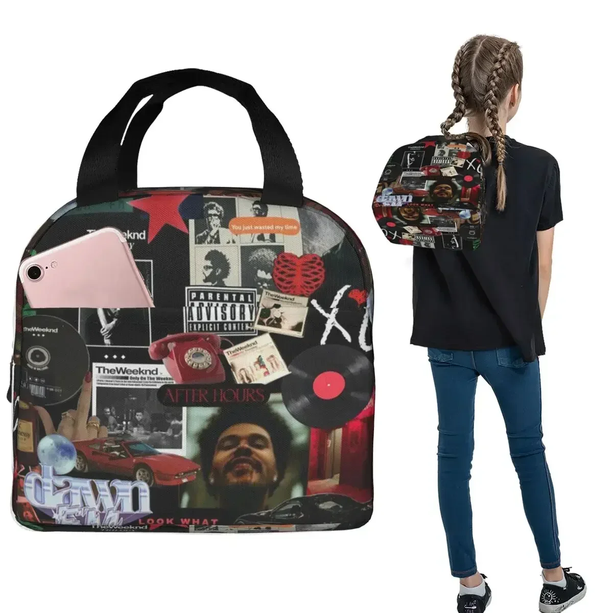 The Weeknd After Hours Till Dawn Tour Insulated Lunch Bag for Women Children Leakproof Food Boxes Thermal Lunch Box Tote