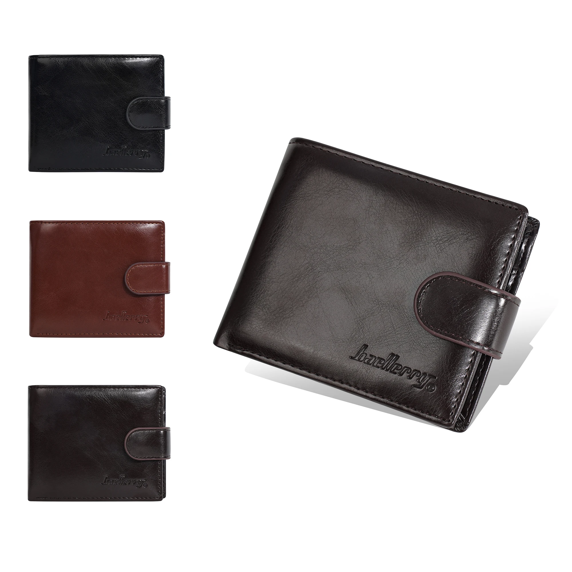 

1Pcs/Baellerry Men's Wallet, Large Capacity Multifunctional Short Pu Wallet, Lightweight and Durable Coin Holder, Daily Business Casual High-Value Selection Product