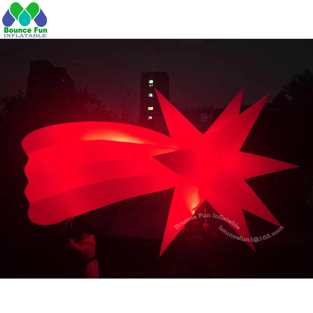 

Best Giant Shooting Inflatable Star Costume With Led Lights Adults Walking Star Balloon Performance Costume For Parade Events