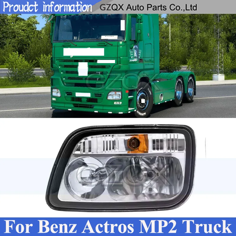 

CAPQX Front Bumper Head Light Head Lamp For Bezn Actros MP2 Truck Headlight Headlamp Front Corner Trun Light Cover Shell