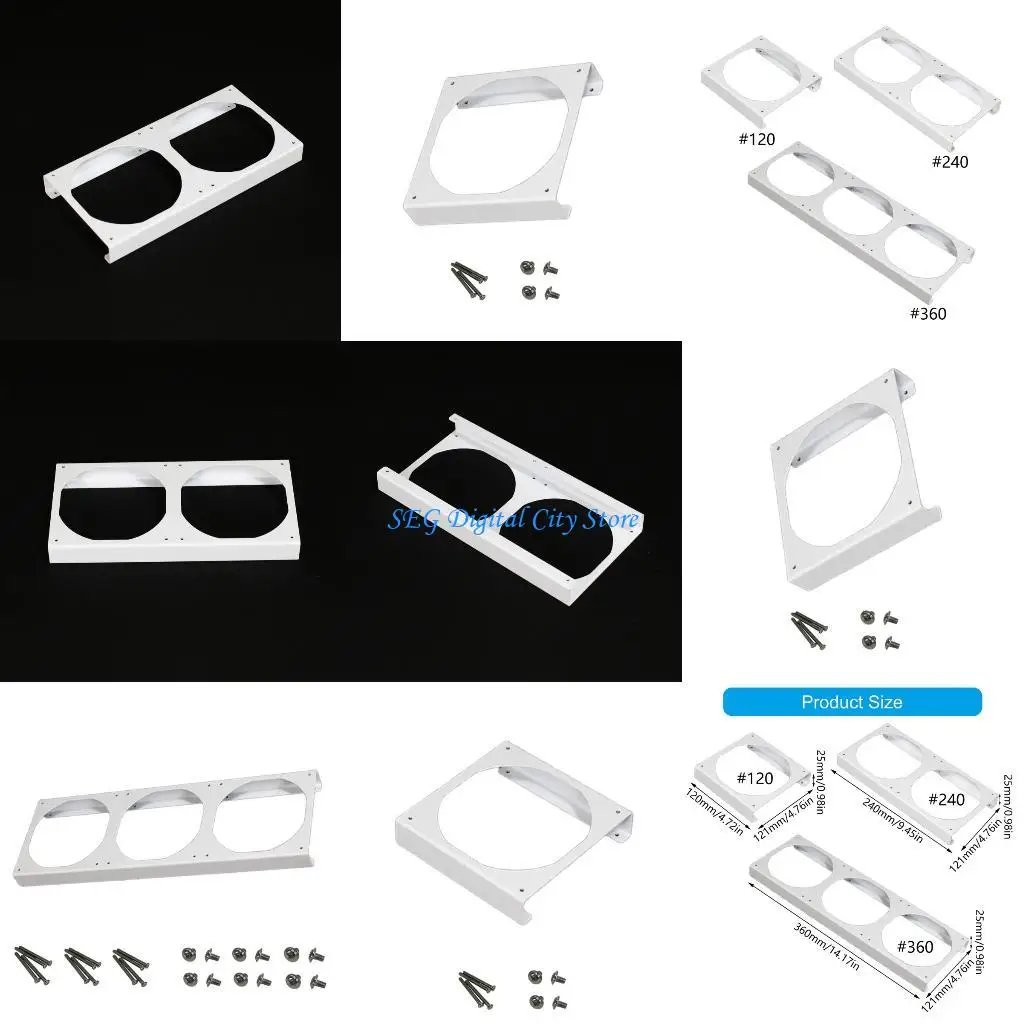 

U75B Heavy Duty Galvanized Steel Fan Mounting Bracket 12cm Fan Spacer PC Cooling Upgrades