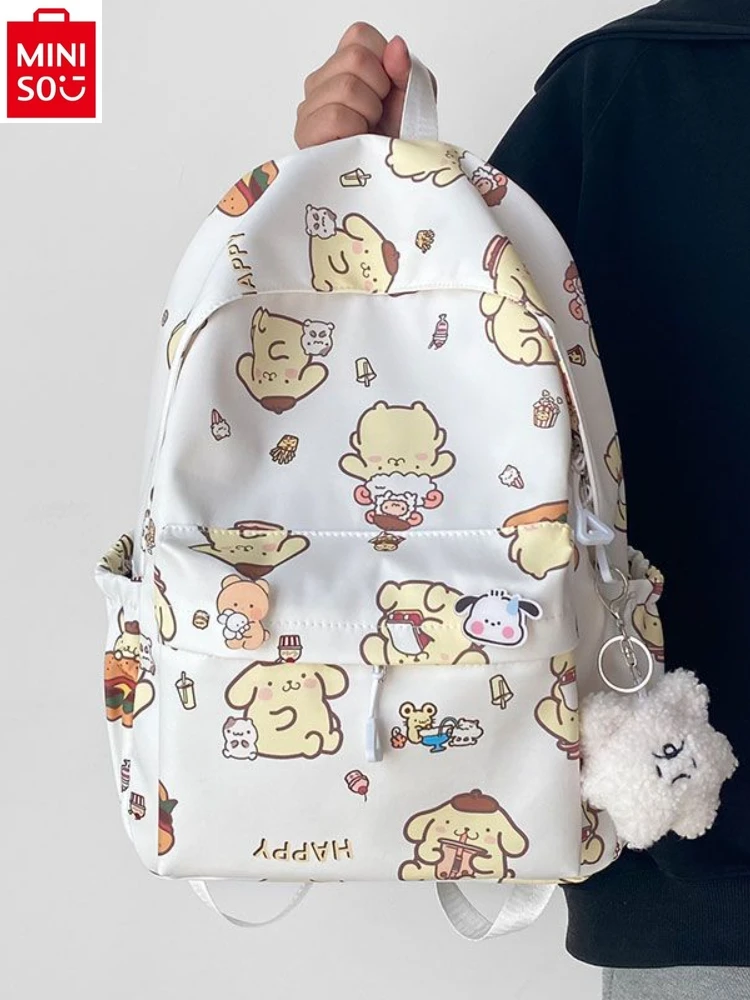 MINISO Sanrio New Cartoon Hello Kitty Junior High School Student Large Capacity Waterproof Backpack Casual Versatile Backpack