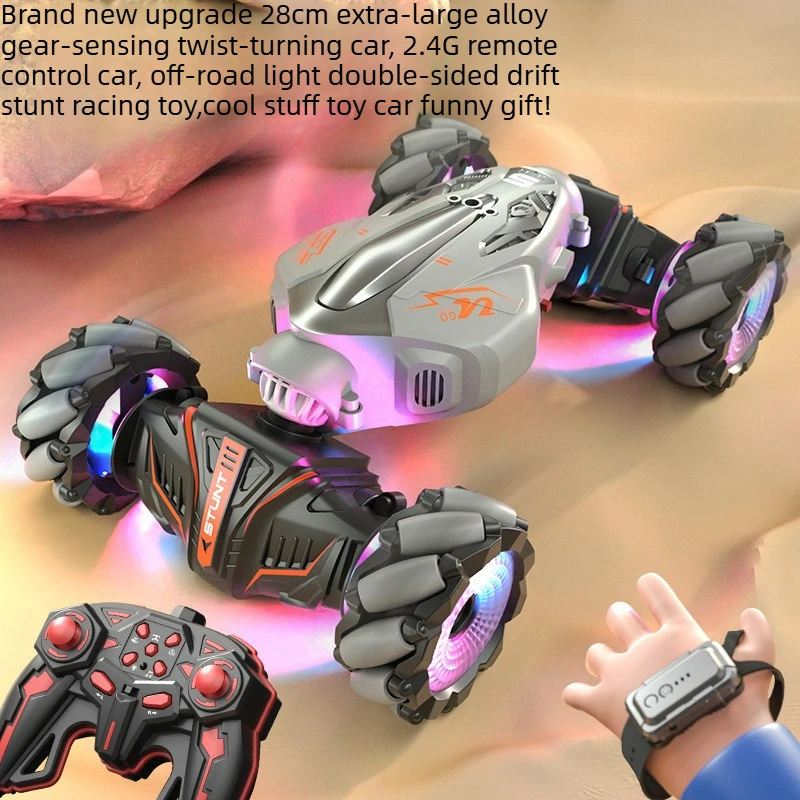 

Cool Stuff Toy Car Funny Gift-Kawaii Lighting Stunt 2-side Rc Drift Car,Remote Control Car,Gesture Sensing Rc Cars,Toys for Boys