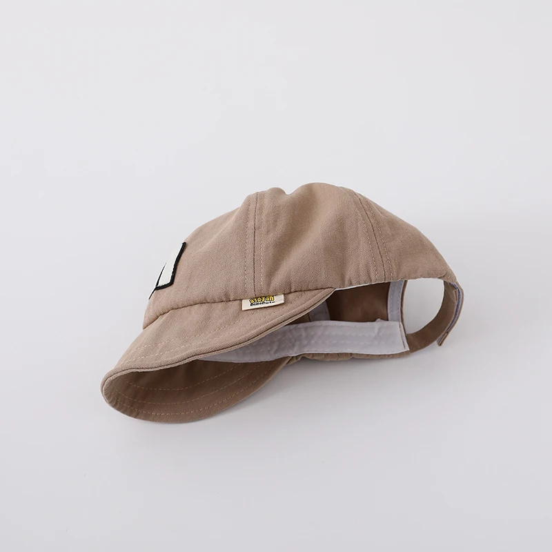 

Однотонная хлопковая бейсболка с надписью для малышей, мягкая хлопковая кепка с козырьком для малышей, летняя детская панама с широкими полями для мальчиков и девочек