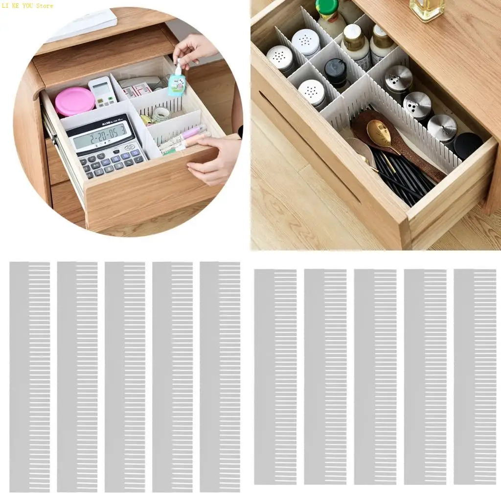 W3JE 5Pcs Combination Partition Board Wardrobes Closet Separator for Underwear Socks