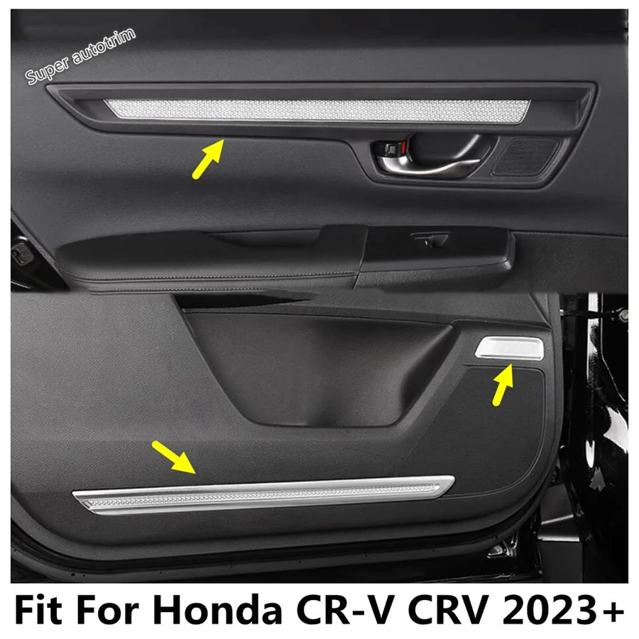 

Car Inner Armrest Door Panel Strip Decoration Cover Trim Auto Stainless Steel Interior Accessories For Honda CR-V CRV 2023 2024