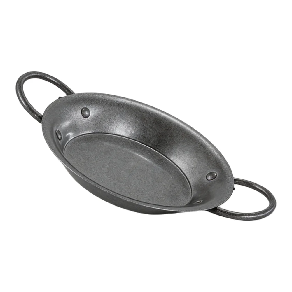Stainless Steel Paella Pan with Rounded Edges and Smooth Interior for Effortless Food Release When Serving Pasta or Paella