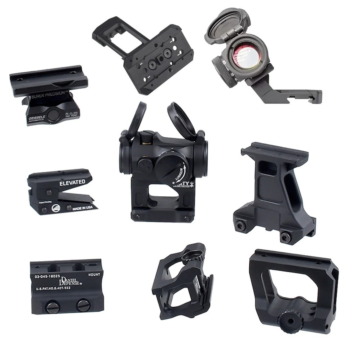 

UNITY Fast Riser Mount DANIEL DEFENSE GEISSELE Mount For Aimpoint T1 T2 Red Dot Sight Optics Scope Mount Fit 20mm Picatinny Rail