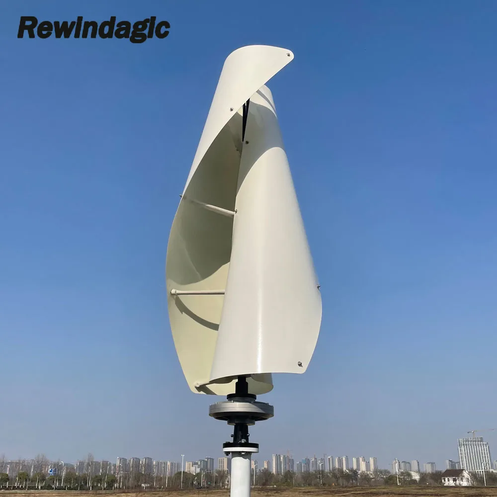 China Low Noise Vertical Wind Turbine Generator 3KW 5KW 10KW 20KW With MPPT Controller 12V 24V 48V 96V 220V Windmill For Home