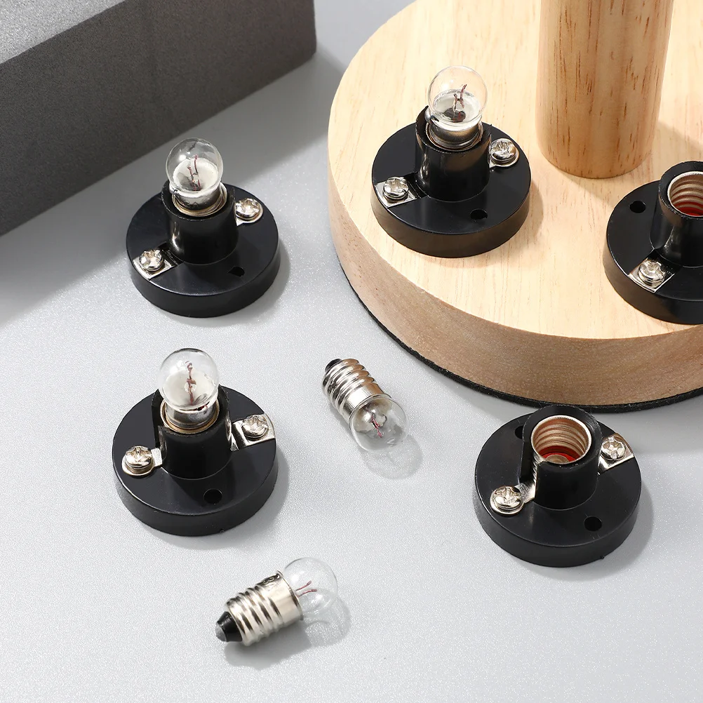 1Set Screw Light Bulb Holder Base Set Durable Light Bulb Holder Stand for Physics Experiment Lighting Accessories
