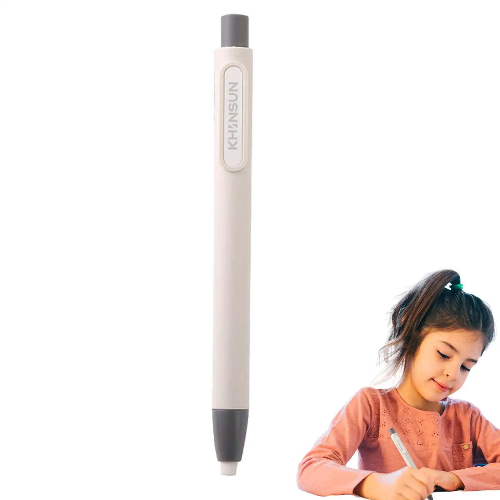 Press Retractable Pencil Eraser Correction Stationery Pen Style Eraser for Kids Writing School Home Supplies Portable Art Eraser