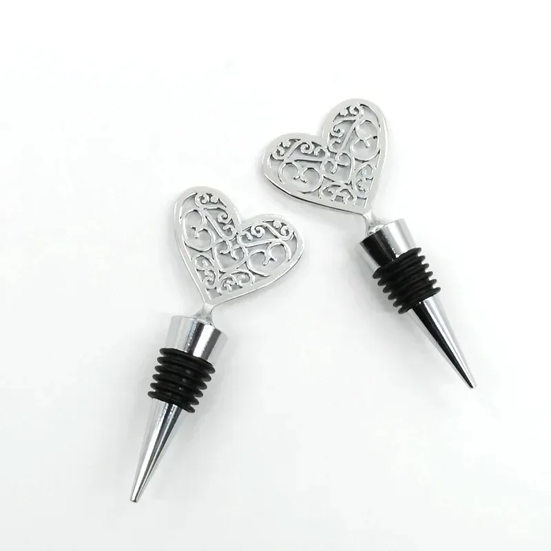 Metal Simple Wine Corks Heart-shaped Love Alloy Silicone Wine Stopper Bottle Fresh-keeping Stopper Bar Accessories Home Bars
