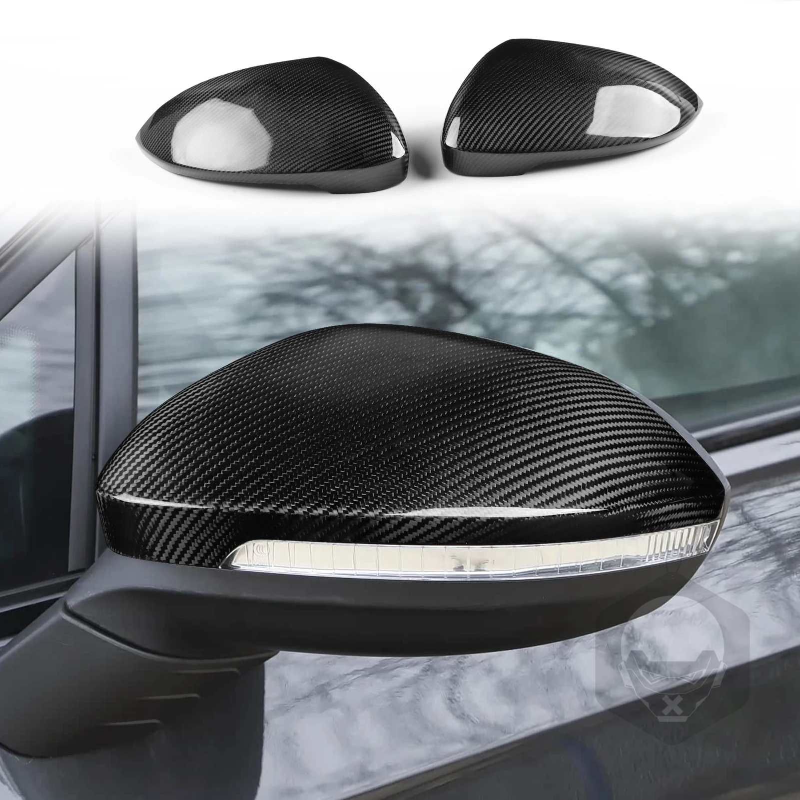 For Volkswagen Golf 8 Lamando ID3 2021–2025 Carbon Fiber Rearview Mirror Car Exterior Accessorie Modification Decoration Sticker view 3