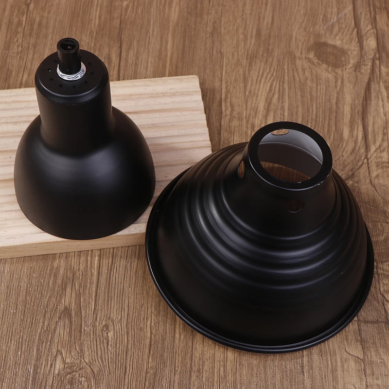 

Black Aluminum Animals Heat Lamp Protector Lampshade Shell Reflector Dome Heating Habitat Lighting Reptile Light Fixtures Replac