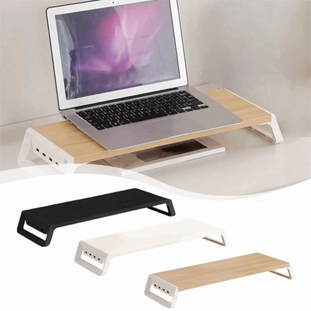 Thick Computer Monitor Stand with USB Ports Ergonomic Computer Heightening Rack Pressure-Resistant Laptop Elevated Stand