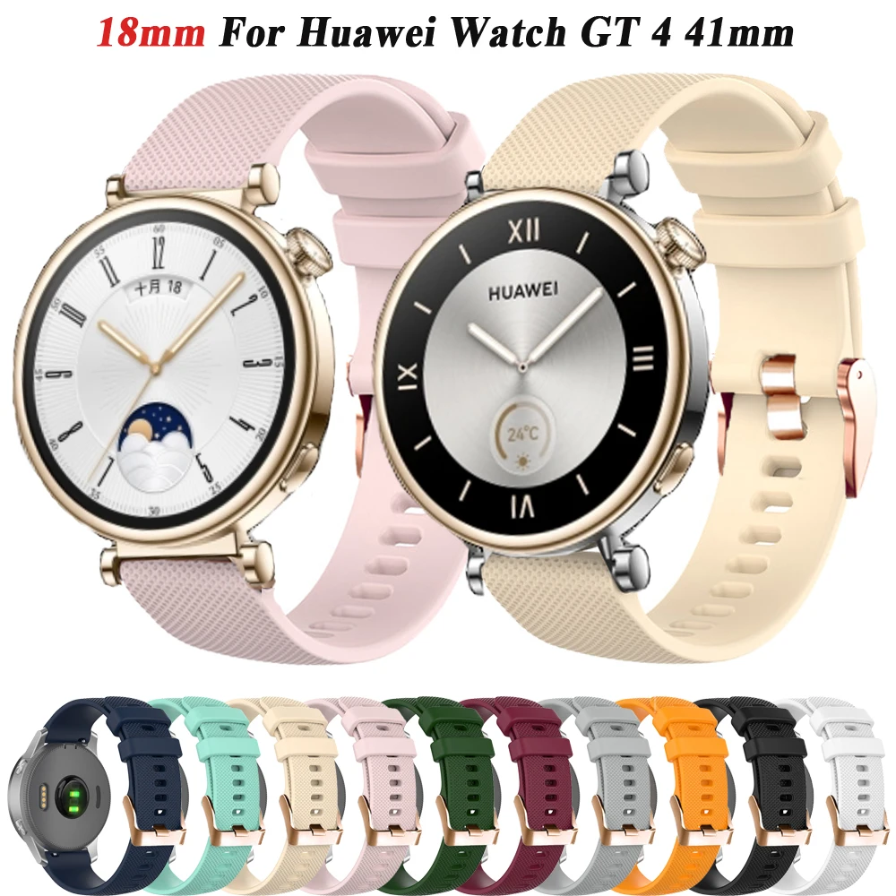 Silicone Smart Watch para Huawei, Vivoactive 4S 3S, pulseira esportiva, Huawei Watch GT 4, Garmin Venu 2S 3S, pulseira Rey, pulseira 18mm, 41mm