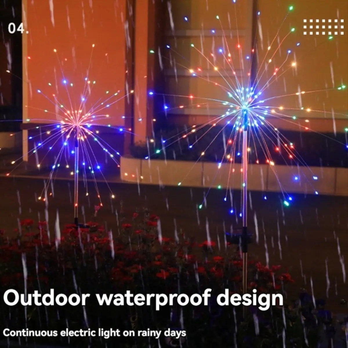 

Светодиодные солнечные фонари-фейерверки CLOS, 4 шт., для наружного декора сада, газона, дорожек, патио, двора, на Рождество, свадьбу, C