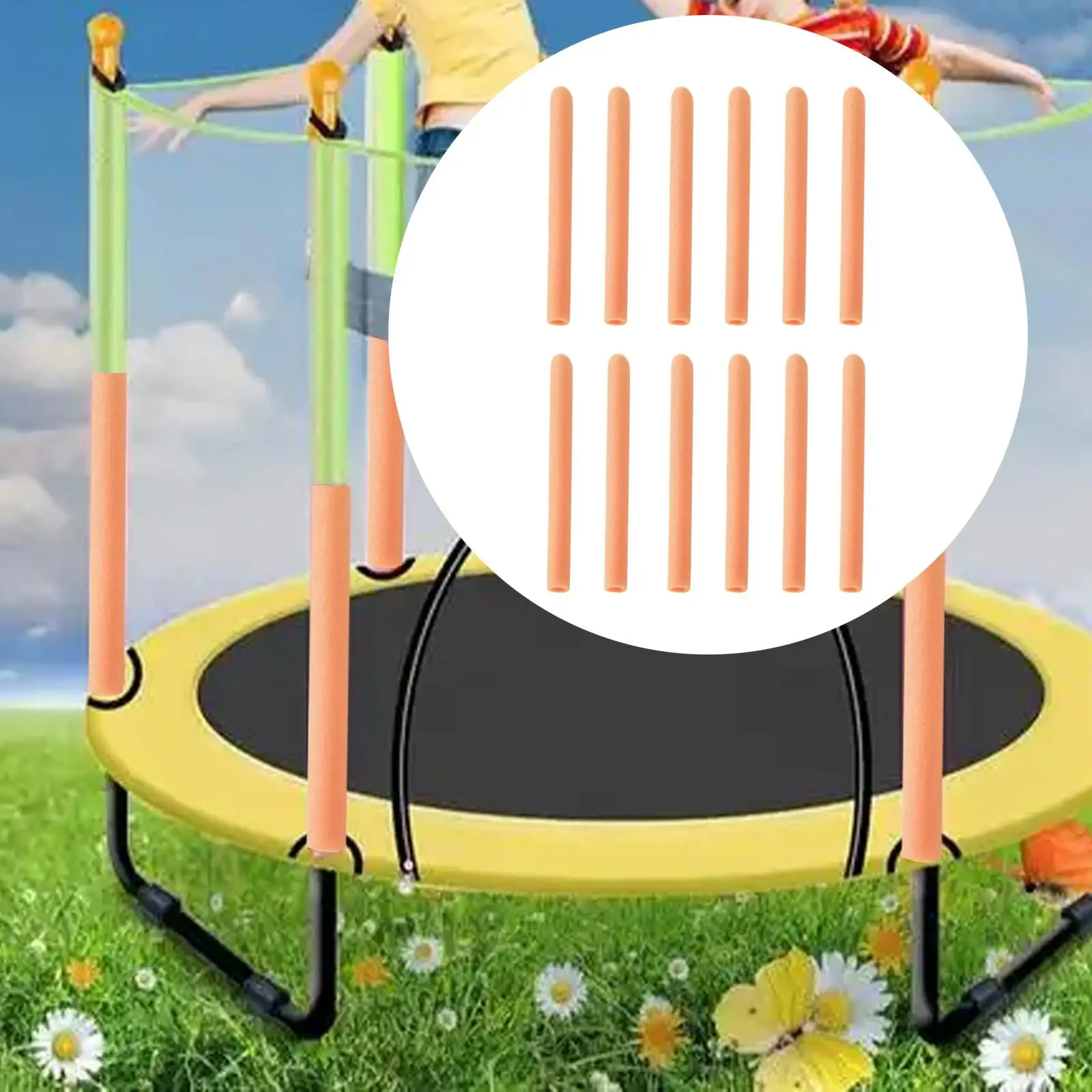 

12 Pieces Trampoline Pole Foam Sleeves Poles Covers Replacement Supplies