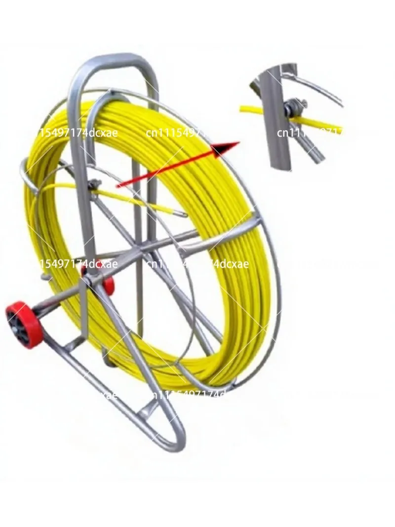 8mm 100m Fiberglass Wire Cable Running Rod Fish Tape Electric Wire Puller Guide
