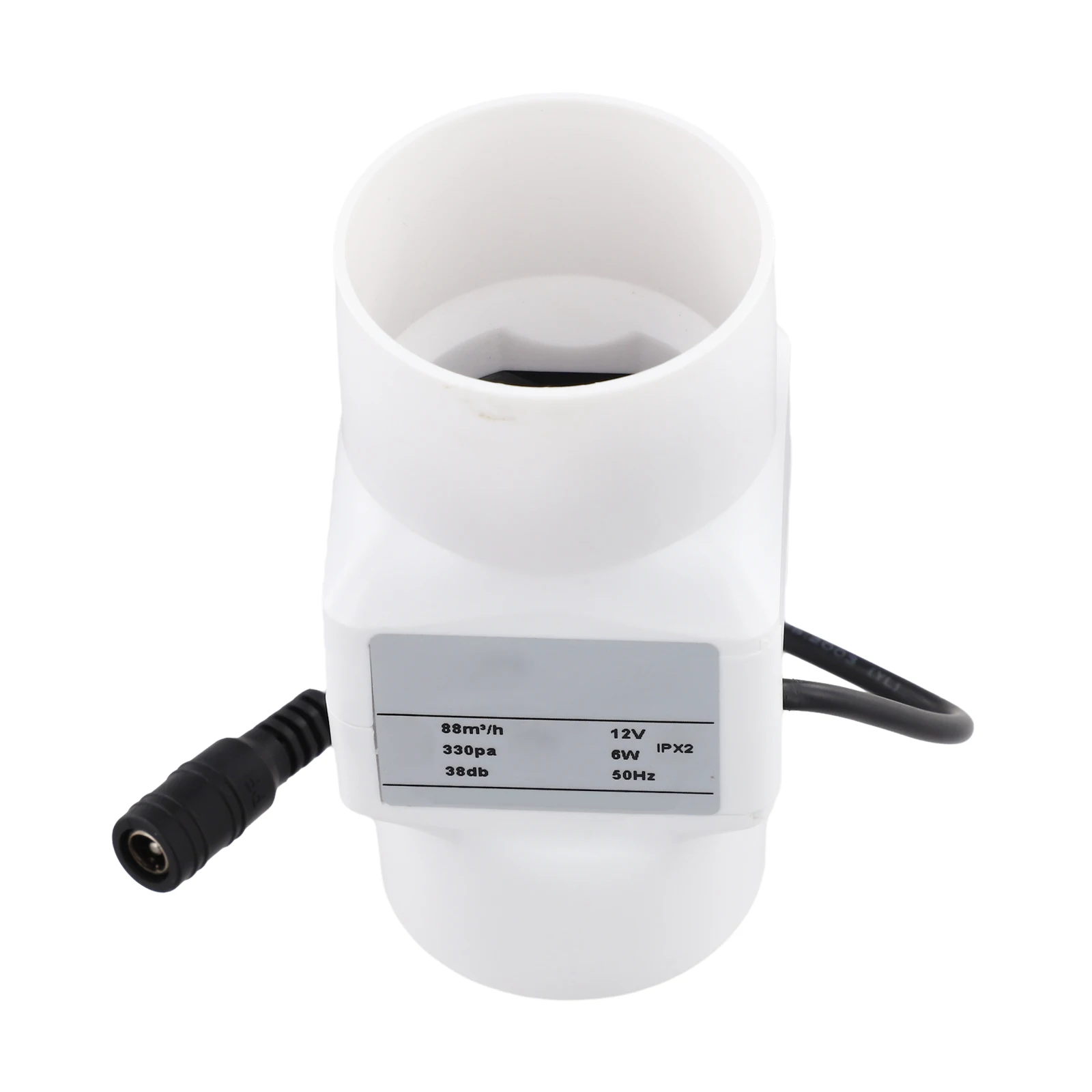 12V Inline Duct Exhaust Fan 6W with Quiet Operation for Effective Air Removal in Bathrooms Chicken Coops and Indoor Areas