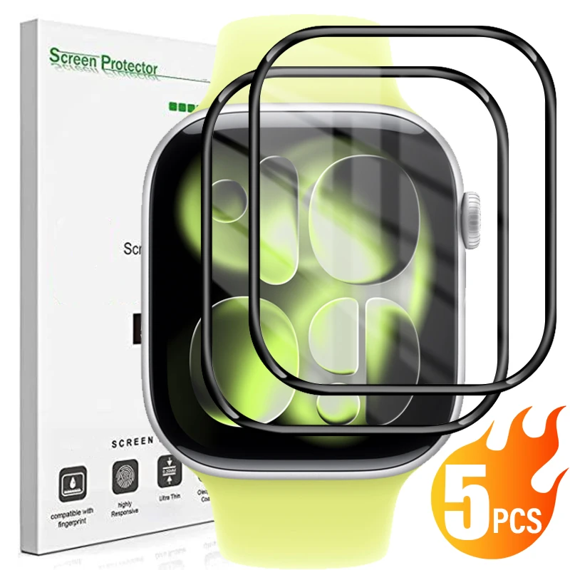 

5-1 шт. для IWatch S11 Series, защитная пленка HD, прозрачная пленка против царапин для Apple Watch S11, 42 мм, 46 мм, мягкие защитные пленки для экрана