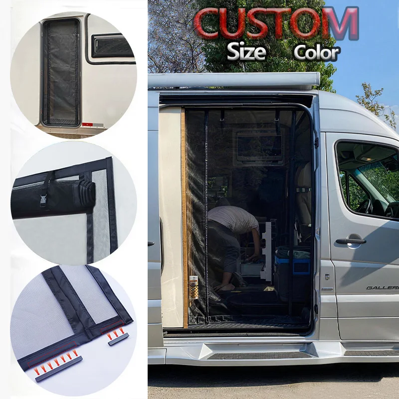 Magnetic Screen Door Mosquito Net Window Screen Mesh Automatic Closing Fiberglass Invisible Mesh Mosquito Proof Net Custom Sized