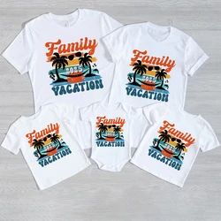Family Vacation 2025 Matching Clothers Adult Kids T-shirt Tops Baby Romper Travel Faimily Look Outfit Summer Short Sleeve Shirt