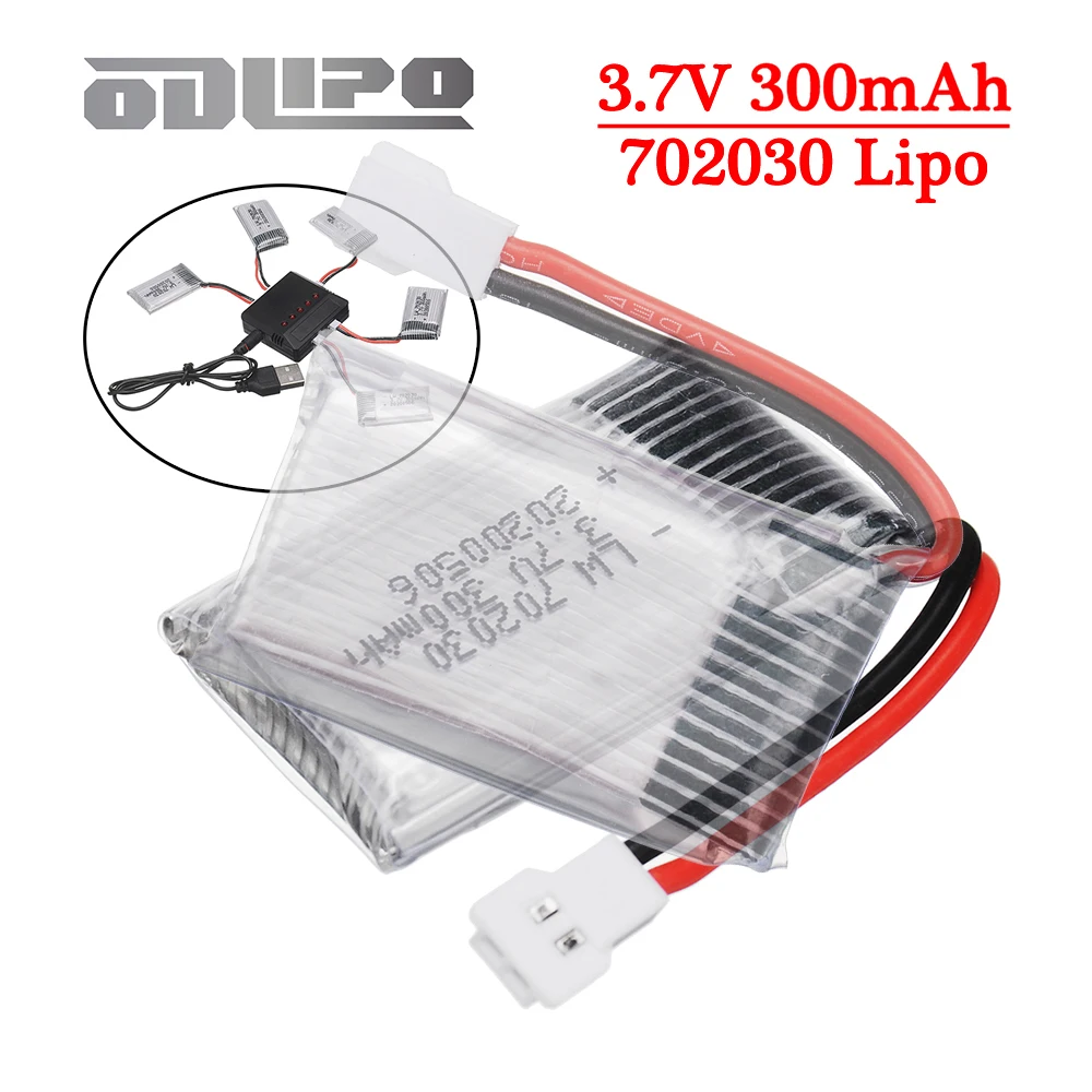 Lipo 3.7v 300mah RC Drone Battery For Syma X11 E55 Fq777 Fq17w F180 Fy530 U816 U816a U830 H107 S39-1 Hd-1306 RC Drones UAV