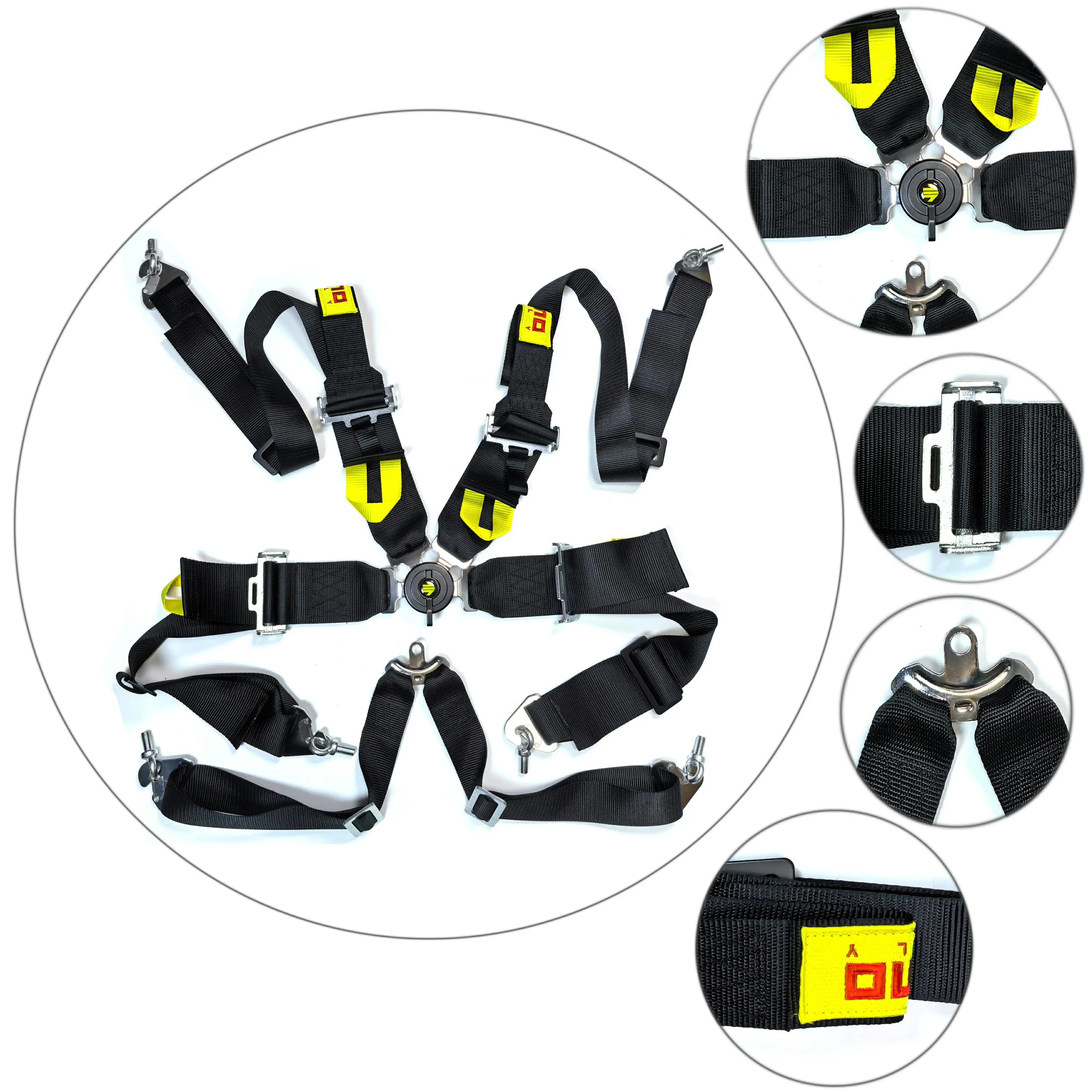 4/5/6 Point 3'' High Quality Racing Seat Belt Adjustable Sport Drift Snap-On Harness Quick Release Seatbelt Shoulder Strap
