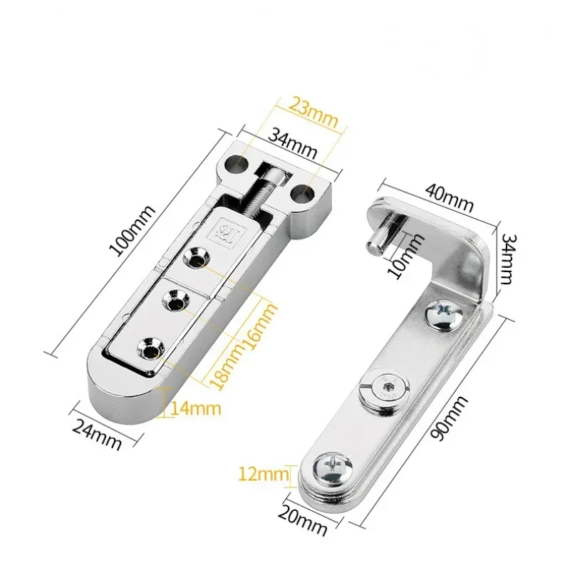 2pcs/set 3D Adjustable Swivel Zinc Alloy Hidden World Invisible Door Hinges  For Kitchen Home Furniture Hardware