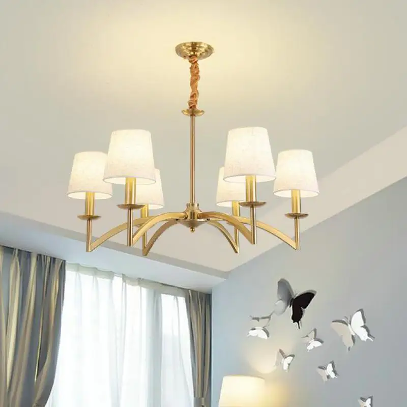 Gold Finish LED Candle Chandelier Pendant  Fixture Light for Restaurant Dining Room Bedroom Kitchen Home Decor Lighting