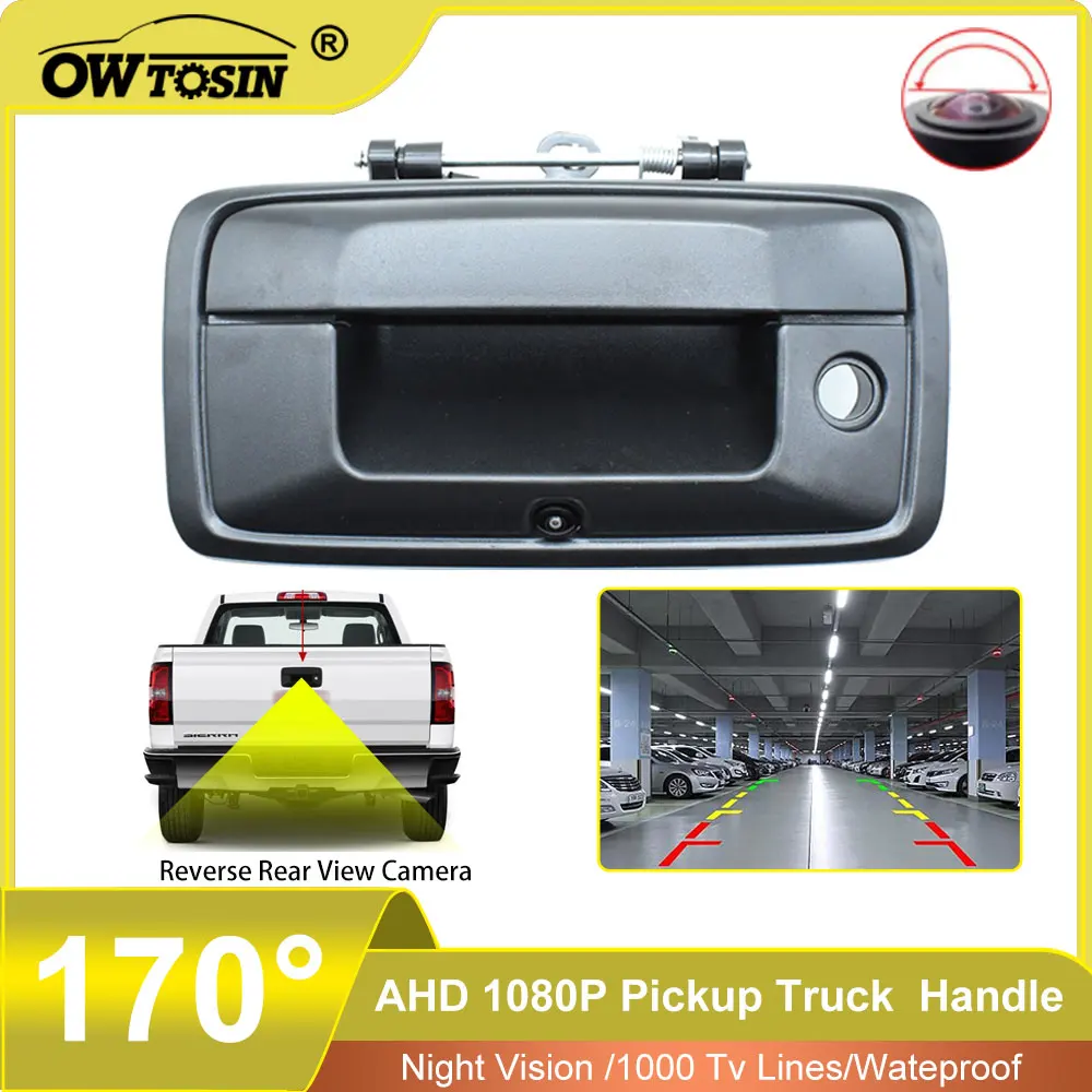 AHD 1920x1080P 170° Vehicle Pickup Trunk Handle Car Rear View Camera For Chevrolet Silverado 1500 2500 3500 2014-2015 Car Camera