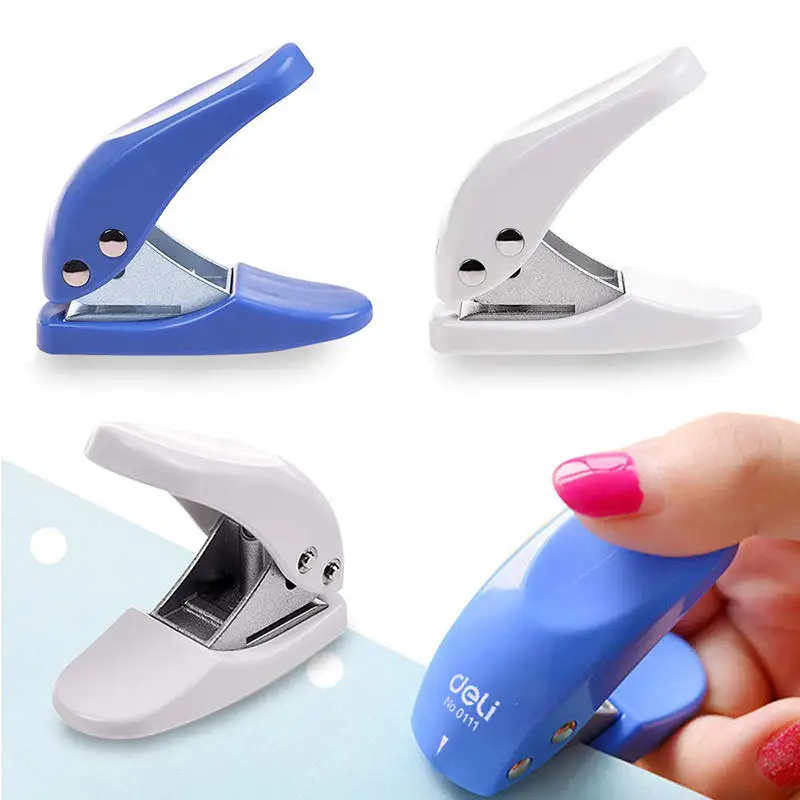 

Mini Paper Punch Manual Portable Size PVC Stainless steel 1 Hole Punch Machine Office School Supplies