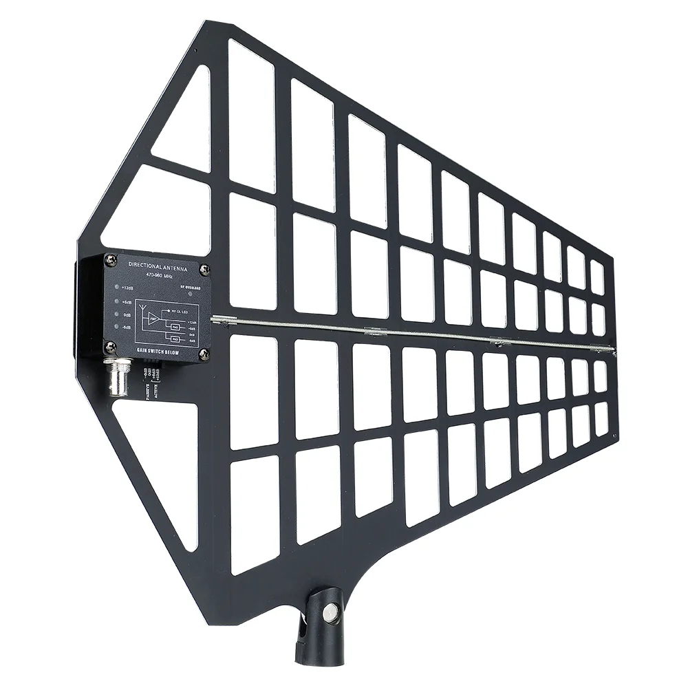 Leicozic 2 قطعة هوائي طاقة اتجاهي نشط U8866 مع مفتاح كسب 500-950 ميجا هرتز 12 فولت مدخل للميكروفون اللاسلكي UHF