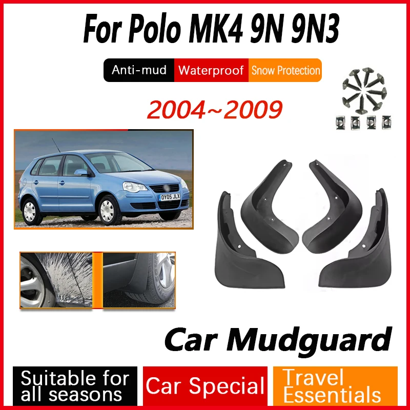 

Mudguards for VW Volkswagen Polo MK4 9N3 2004 2005 2006 2007 2008 2009 Mudflap Fender Mud Flaps Baffle Muddy Splash Accessories