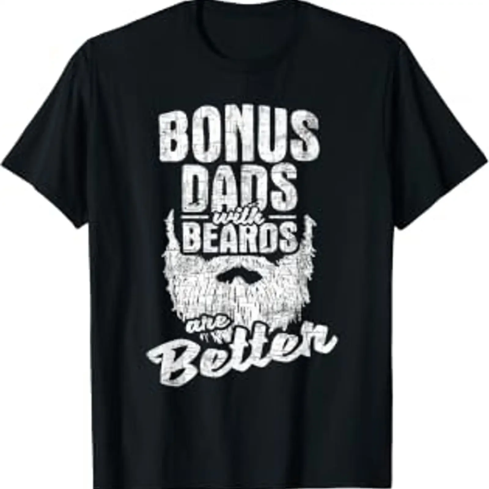 Bonus Dads with Beards Fatherhood Stepdad Stepfather Uncle T Shirt vintage Washed Top For Everyday Wear designer clothes