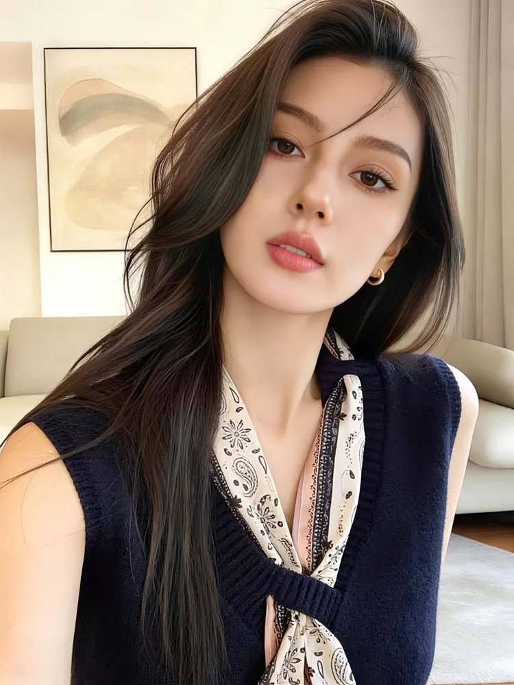 

Silk Scarf Shoulder Pad Vest Women's Fashion Accessory Layering Younger Top Korean Style Slim Fit V Neck Spring 2026