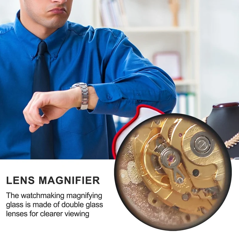 Набор из 4 увеличительных очков, набор увеличительных линз 5X 10X 15X 20X для ремонта часов, лупа, набор увеличительных стекол для часов, ювелирные изделия