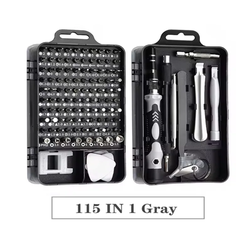 Jeu de tournevis de précision multifonctionnels 115 en 1, Mini Kit d'outils manuels de réparation pour ordinateur portable téléphone portable PC MacBook
