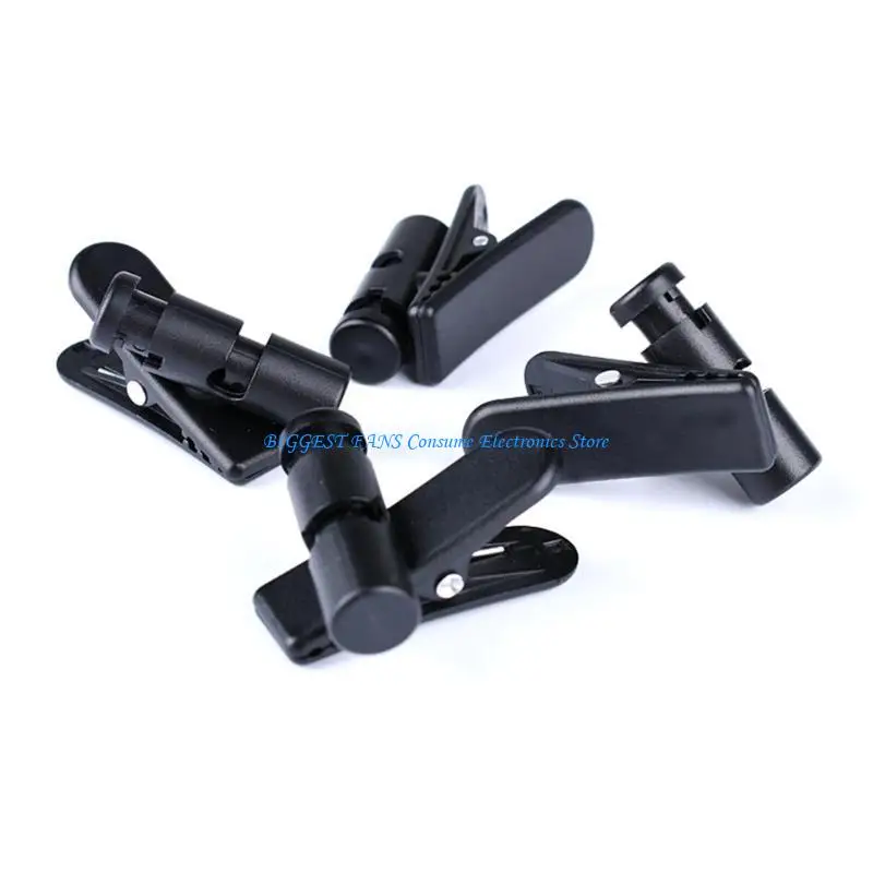  Portable Headphone Cord Clip with 360 Rotation, Easy to Use Cable Clamp Black Live Microphone Cable Fixing Clip