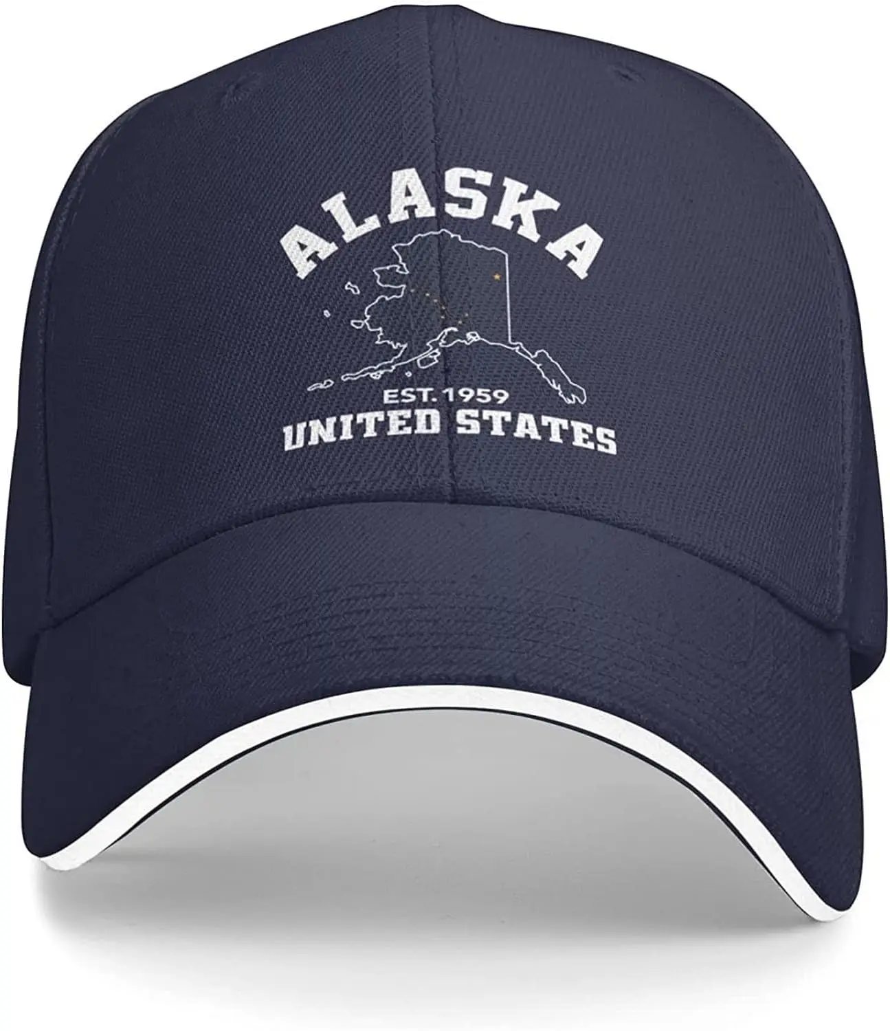 Alaska Est 1959 Patriotic Flag Men Baseball Cap Women Adjustable Sun Summer Dad Golf Trucker Hat