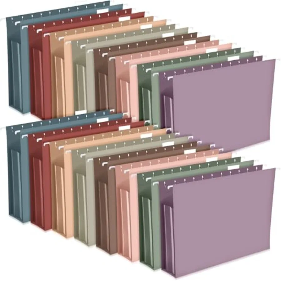 

40 Pcs Hanging File Folders Extra Capacity File Folders Letter Size for Filing Cabinet Expandable Reinforced Hanging Organizer