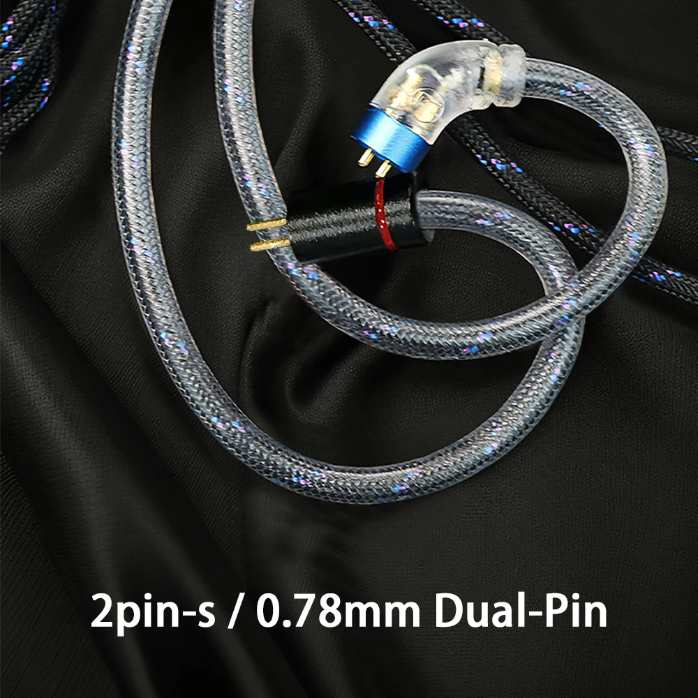 CVJ LS200-S Earphones Upgrade Cable 0.78mm 2Pin/QDC Interchangeable Audio Plug 3.5MM/4.4MM For KZ TANGZU FIIO TRN view 6