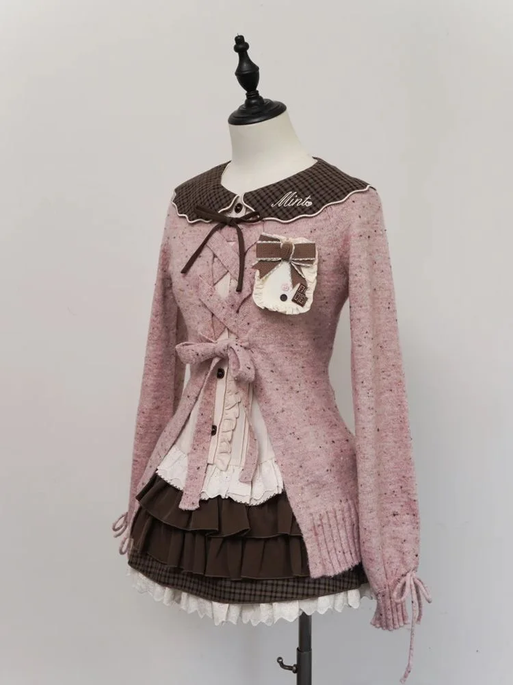 اليابانية الحلو لوليتا موضة 3 قطعة مجموعة المرأة الجمالية الجوف خارج سترة Y2k بلايز + التنانير Harajuku Kawaii ملابس غير رسمية #2
