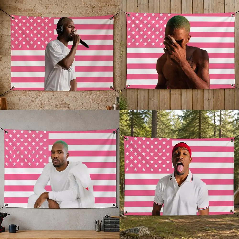 Music Talent Music Legendary Original Art F-Frank Ocean Flags Flag Banner for Bedroom Dorm Party Home Living Room Game Room Gift